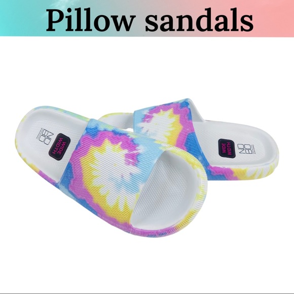 New women pillow slide sandals tie dye size7w 9 W & 10 W - Picture 7 of 9